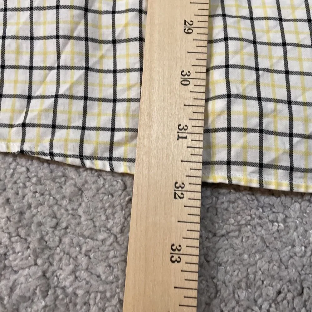 Polo Ralph Lauren Button Up Shirt Mens Extra Large Plaid 100%‎ Cotton Yellow